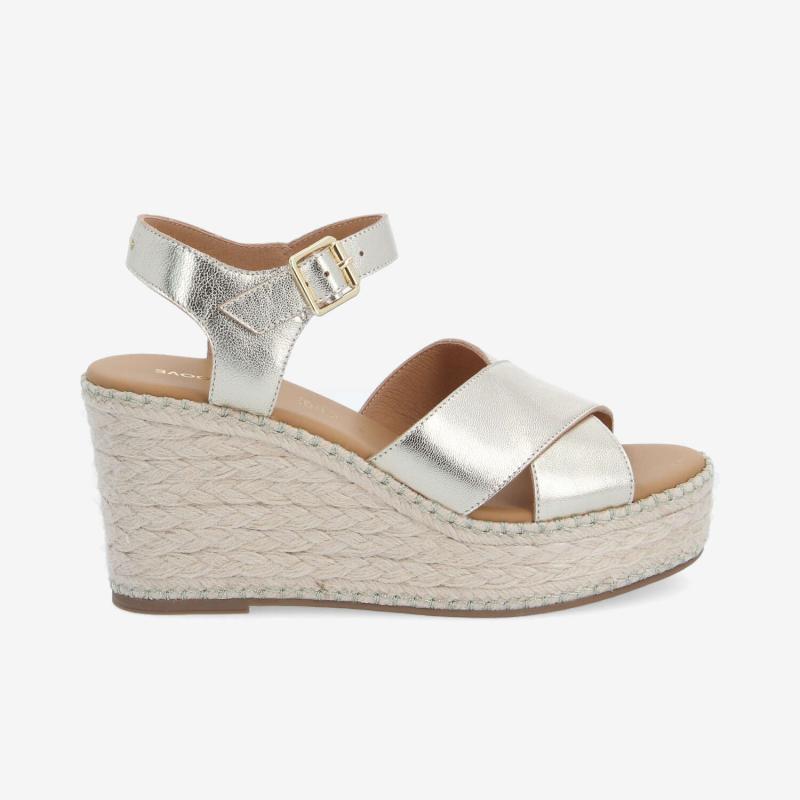 MINA SANDALE W - METAL LEATHER - GOLD